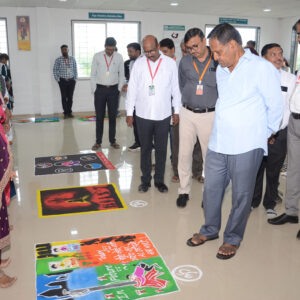 Rangoli and Flower arrangement competition at Shriram Horticulture College Paniv