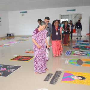 Rangoli and Flower arrangement competition at Shriram Horticulture College Paniv