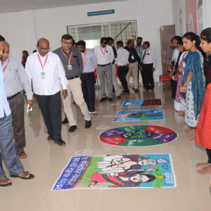 Rangoli and Flower arrangement competition at Shriram Horticulture College Paniv