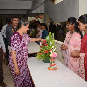 Rangoli and Flower arrangement competition at Shriram Horticulture College Paniv